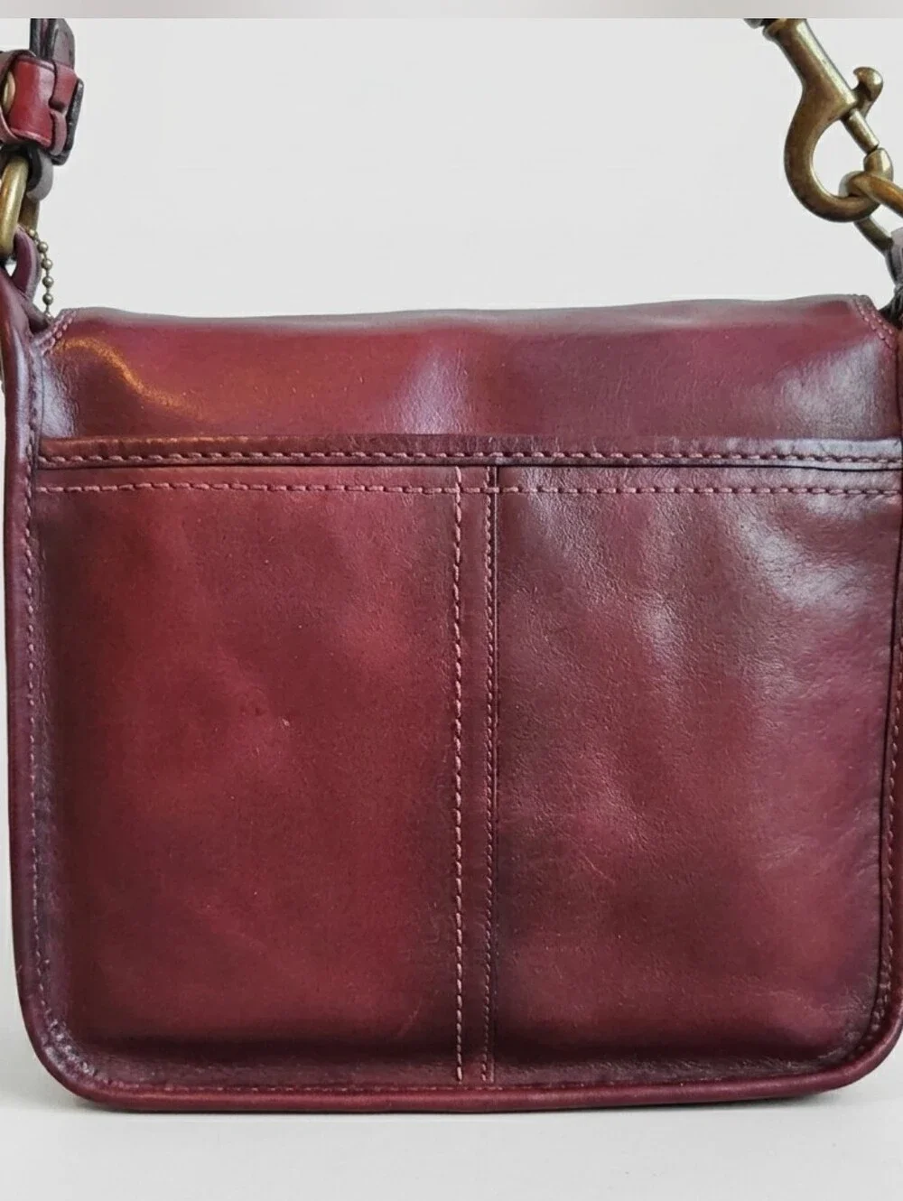 Coach​ 2007 Bleecker Large Flap Shoulder Bag Wine Tattersall 11419 NWT